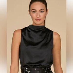 Noli shop satin mock neck shirt never worn xs